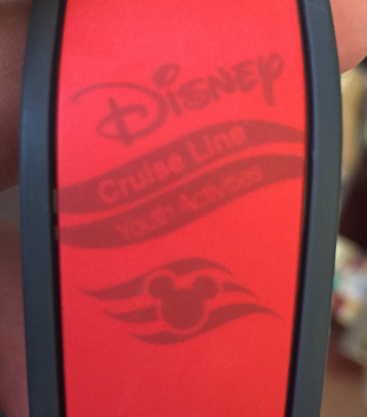 Inside look at a red test Disney Cruise Line MagicBand