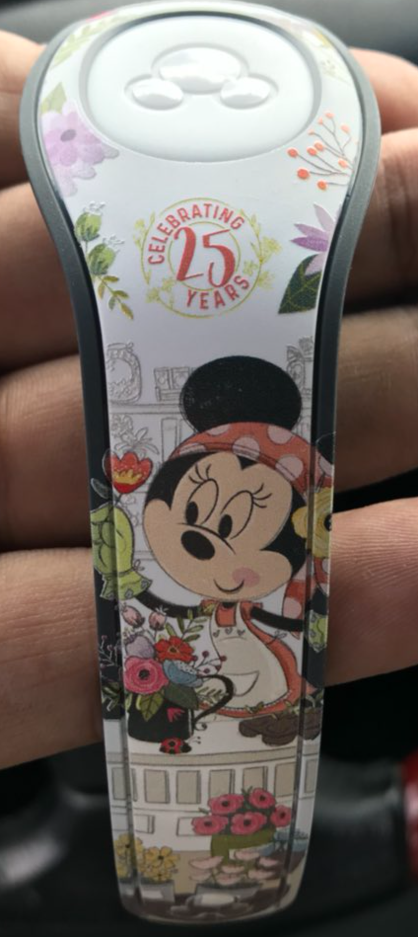 minnie mouse epcot flower & garden limited edition magicband