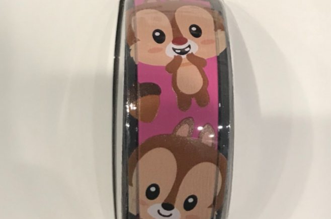 A new pink Chip ‘n’ Dale MagicBand appears at Epcot